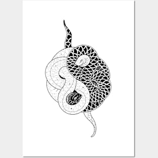 Yin Yang Snakes Posters and Art